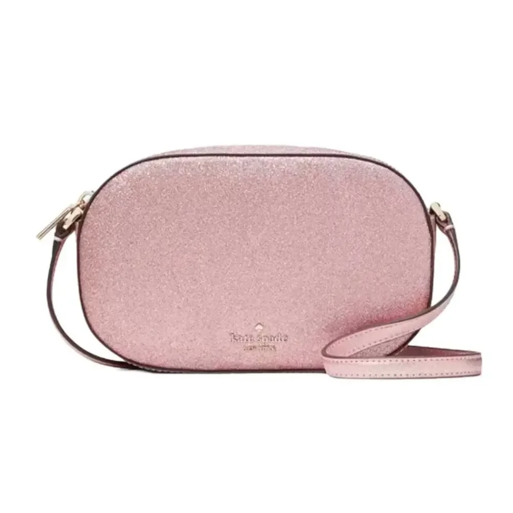 kate spade Glimmer Oval Camera Bag - Mitten Pink Retail $299